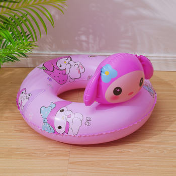 Dječji plivački prsten debelog dizajna, protiv prevrtanja, crtani uzorak, ekološki PVC