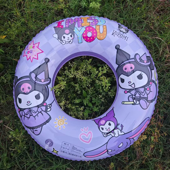 Dječji plivački prsten debelog dizajna, protiv prevrtanja, crtani uzorak, ekološki PVC