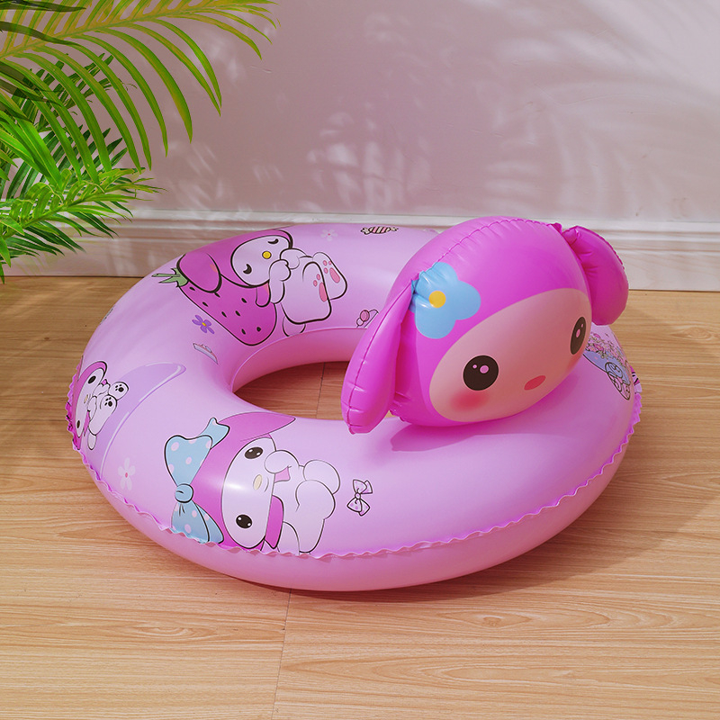 Dječji plivački prsten debelog dizajna, protiv prevrtanja, crtani uzorak, ekološki PVC