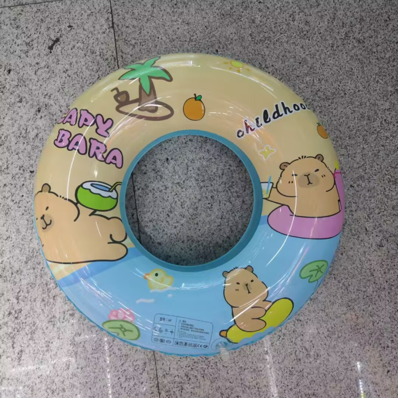 Dječji plivački prsten debelog dizajna, protiv prevrtanja, crtani uzorak, ekološki PVC