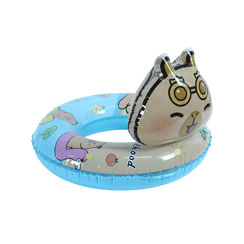 Dječji plivački prsten debelog dizajna, protiv prevrtanja, crtani uzorak, ekološki PVC