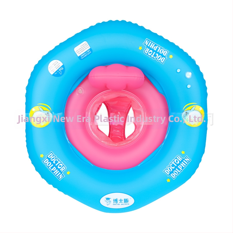Dječji plivački prsten s protukliznim dizajnom, pojasom za zaštitu od sunca i džepom za sjedenje | PVC plivački prsten za bebe