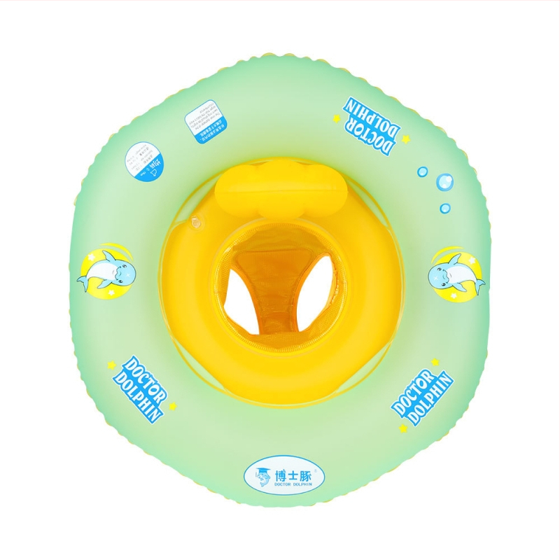 Dječji plivački prsten s protukliznim dizajnom, pojasom za zaštitu od sunca i džepom za sjedenje | PVC plivački prsten za bebe