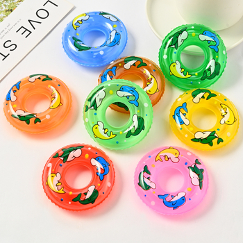 Naduvljiva kupaonica igračka s delfinom i plivačkim prstenom, PVC, za djecu 4–6 godina, marka Autonomy