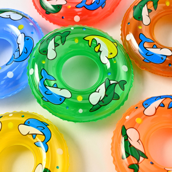 Naduvljiva kupaonica igračka s delfinom i plivačkim prstenom, PVC, za djecu 4–6 godina, marka Autonomy