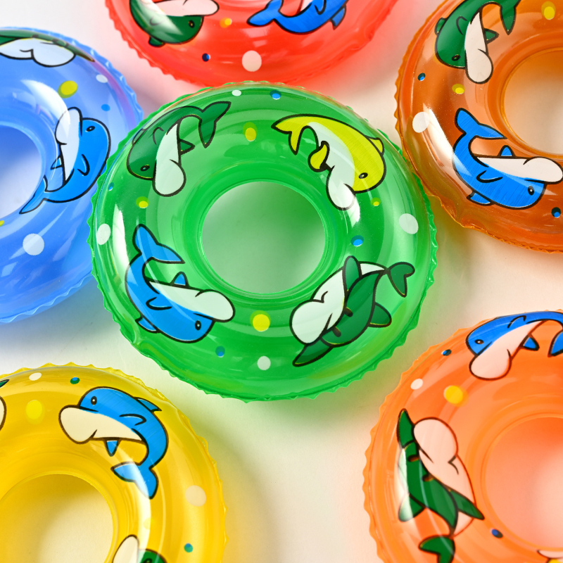 Naduvljiva kupaonica igračka s delfinom i plivačkim prstenom, PVC, za djecu 4–6 godina, marka Autonomy