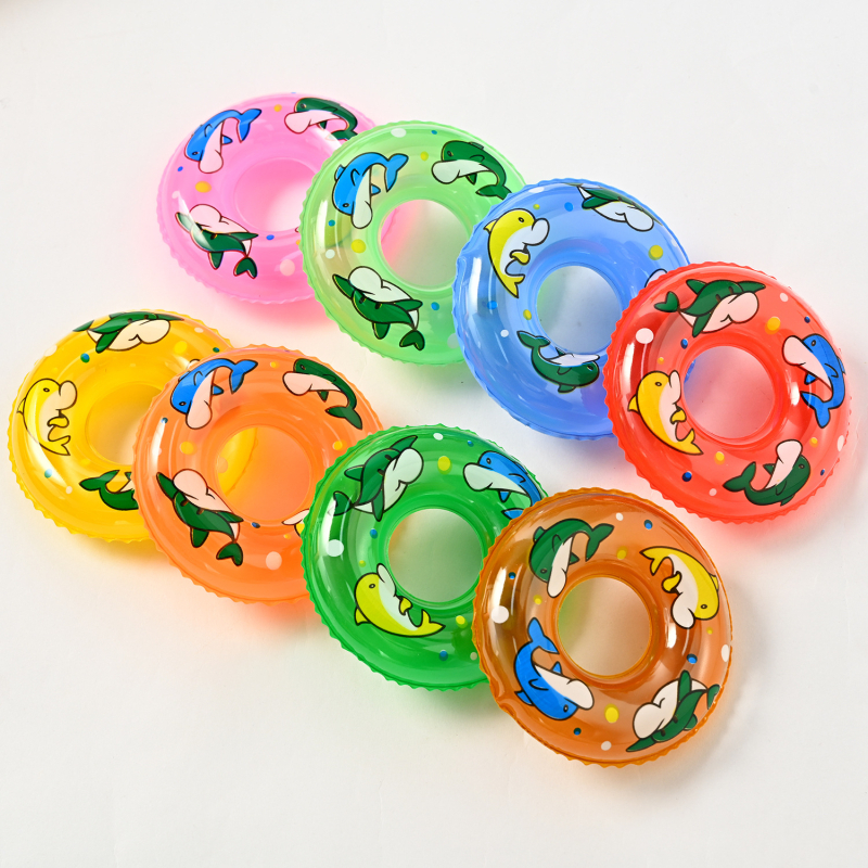 Naduvljiva kupaonica igračka s delfinom i plivačkim prstenom, PVC, za djecu 4–6 godina, marka Autonomy