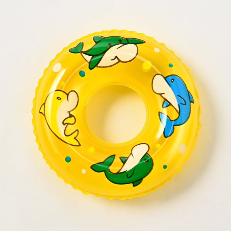Naduvljiva kupaonica igračka s delfinom i plivačkim prstenom, PVC, za djecu 4–6 godina, marka Autonomy