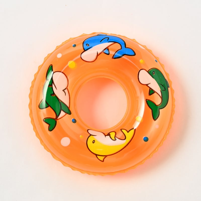 Naduvljiva kupaonica igračka s delfinom i plivačkim prstenom, PVC, za djecu 4–6 godina, marka Autonomy