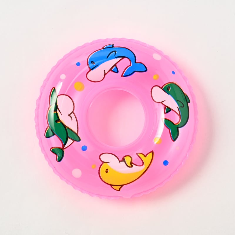 Naduvljiva kupaonica igračka s delfinom i plivačkim prstenom, PVC, za djecu 4–6 godina, marka Autonomy