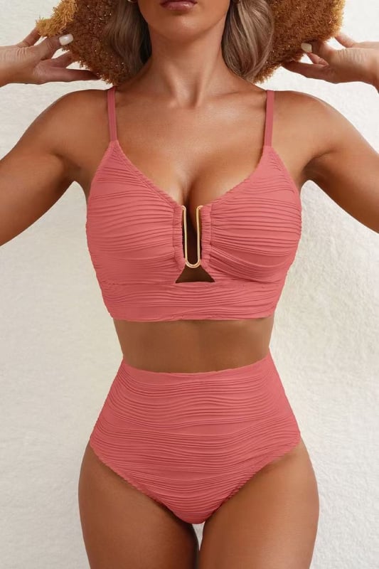 Női kétrészes bikini – párnázott melltartóval, poliészter 82% anyag és 18% bélés, 150 g, úszáshoz és vízi tevékenységekhez