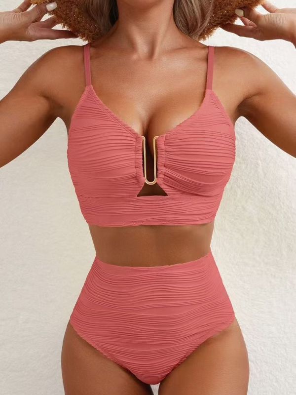 Női kétrészes bikini – párnázott melltartóval, poliészter 82% anyag és 18% bélés, 150 g, úszáshoz és vízi tevékenységekhez