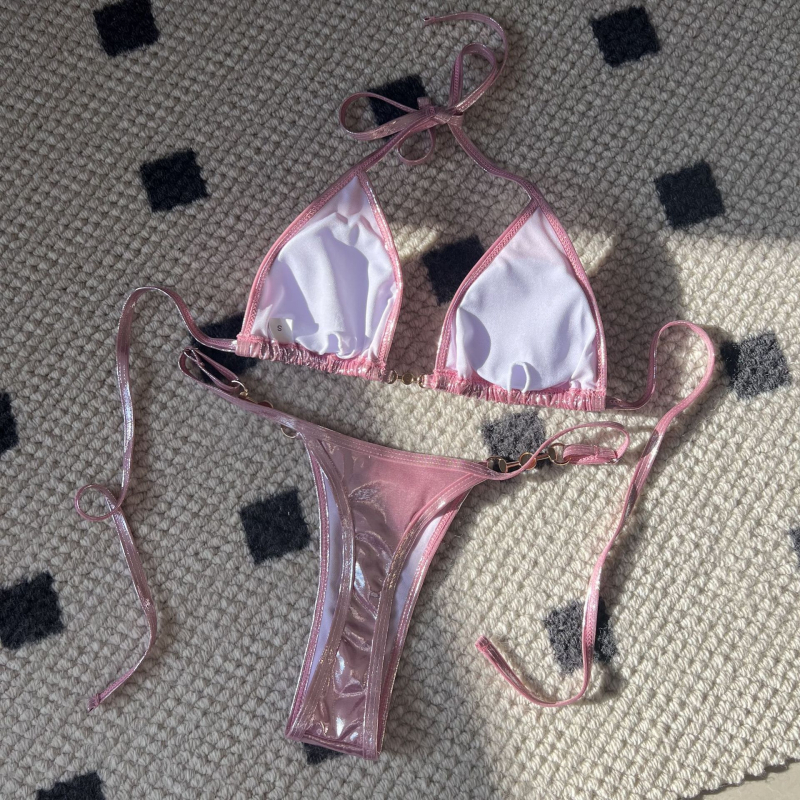 Thong bikini kupaći kostim – seksi stil; 82% poliester, podstava 18% spandex; s umetkom za grudi; bez čelične potpore