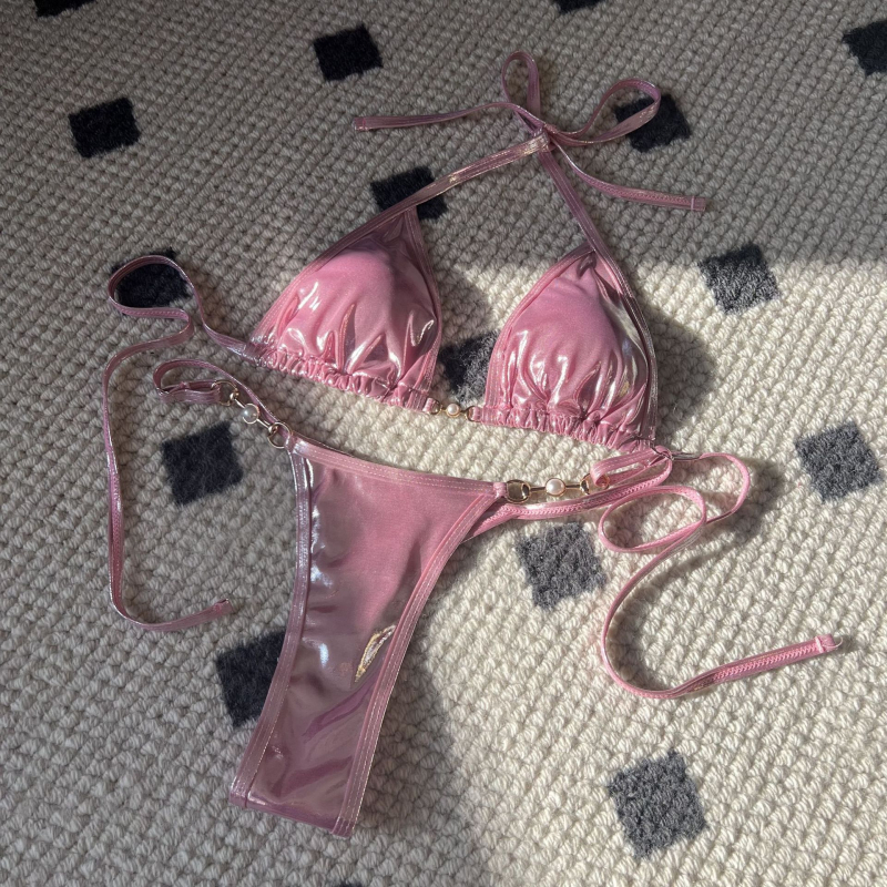 Thong bikini kupaći kostim – seksi stil; 82% poliester, podstava 18% spandex; s umetkom za grudi; bez čelične potpore