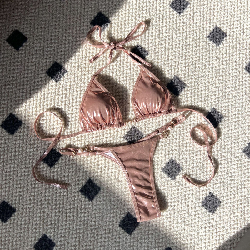 Thong bikini kupaći kostim – seksi stil; 82% poliester, podstava 18% spandex; s umetkom za grudi; bez čelične potpore