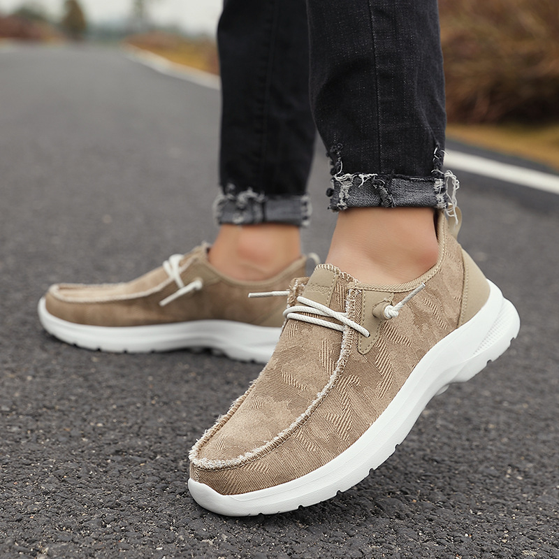 Prozračne kanvas loaferice, slip-on, lagane s debelim potplatom za šetnje na otvorenom