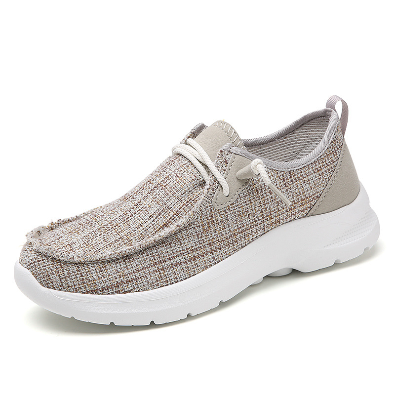 Prozračne kanvas loaferice, slip-on, lagane s debelim potplatom za šetnje na otvorenom