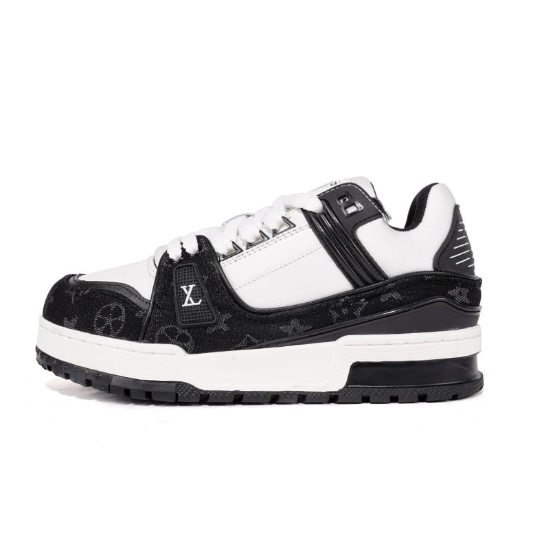 Sieviešu ādas sporta kurpes ar bieza gumijas zoli, šņorējamas, PU iekšējā zole, apaļš purns, vidēja augšdaļa vai zems augšdaļas, elpojošas un pretklejošas