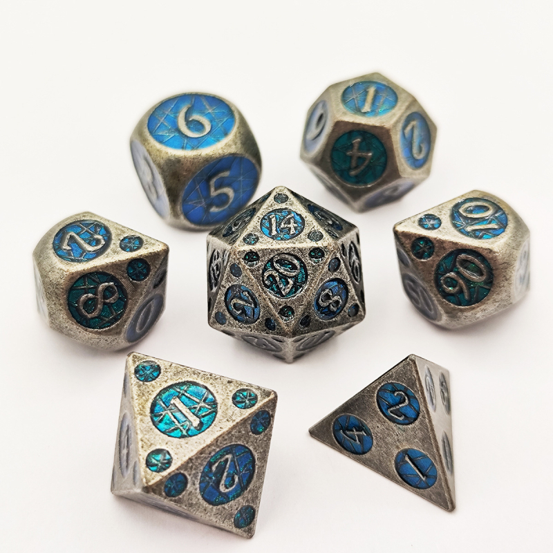 Kockice od cinkove legure, D20 višestrani, pravokutnog stila, pakiranje 100, prilagodljivo