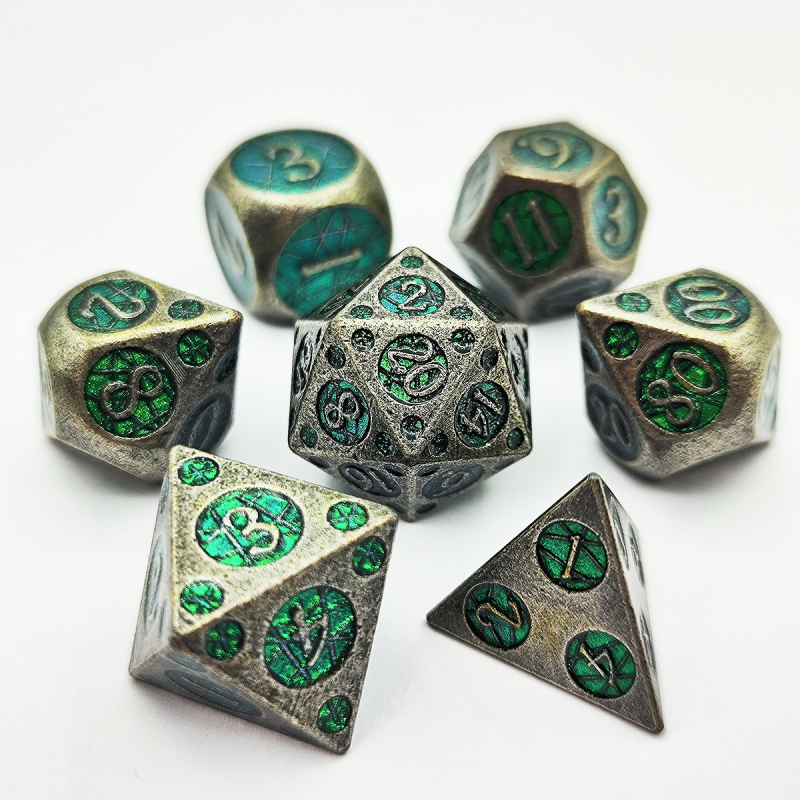 Kockice od cinkove legure, D20 višestrani, pravokutnog stila, pakiranje 100, prilagodljivo