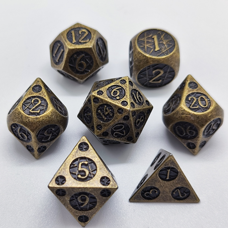 Kockice od cinkove legure, D20 višestrani, pravokutnog stila, pakiranje 100, prilagodljivo