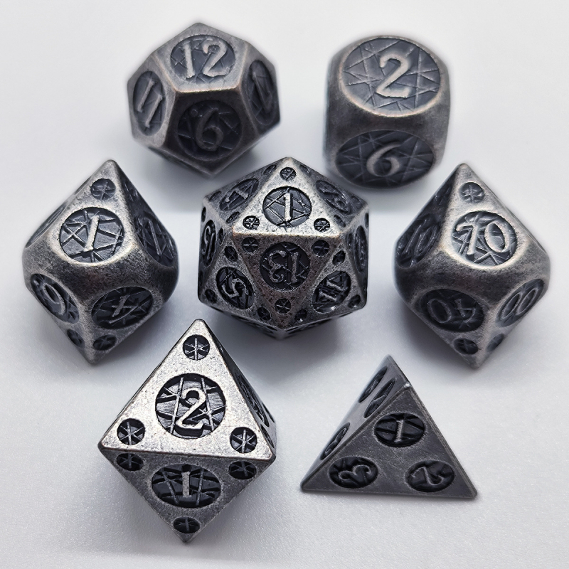 Kockice od cinkove legure, D20 višestrani, pravokutnog stila, pakiranje 100, prilagodljivo