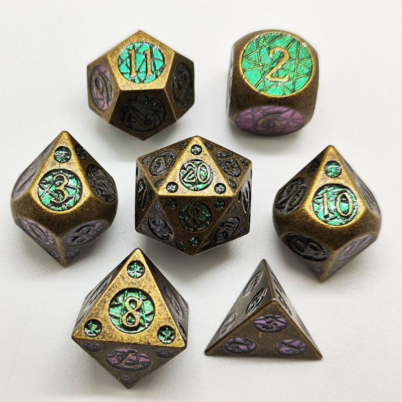 Kockice od cinkove legure, D20 višestrani, pravokutnog stila, pakiranje 100, prilagodljivo