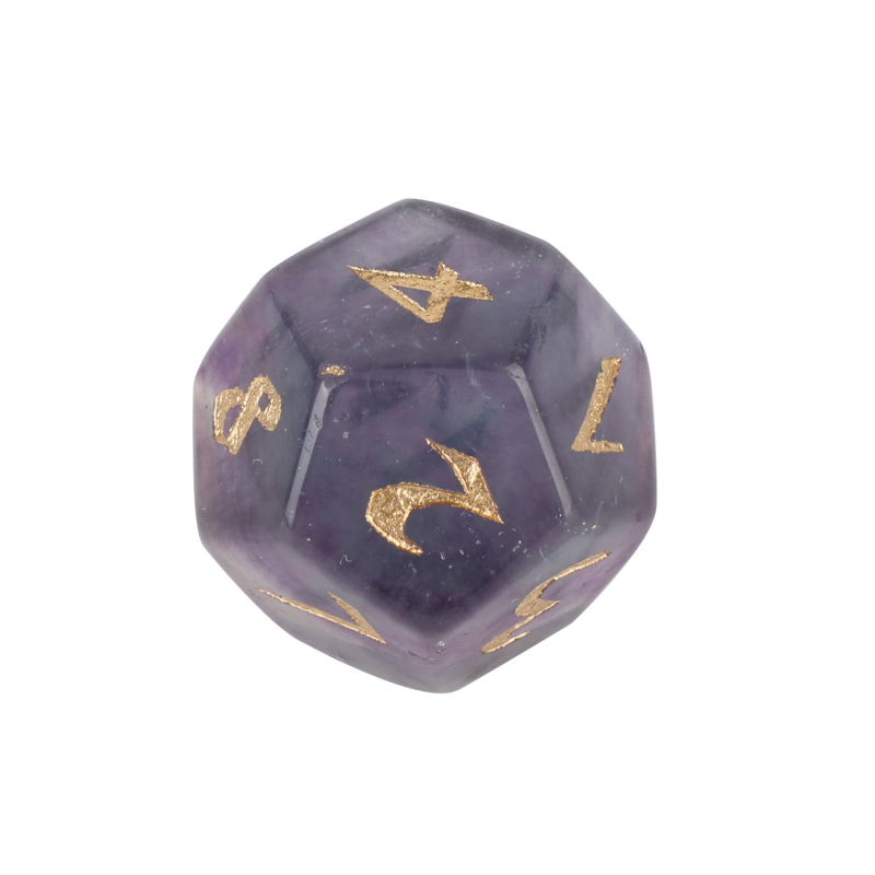 Wowu Set poliedričnih kocki od prirodnog kristala za DND i Call of Cthulhu, prilagodljiv