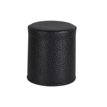 Set kockica s kožnim velurom i utišavajućim čašom i bazom — prilagodljiv za igre u baru i karte