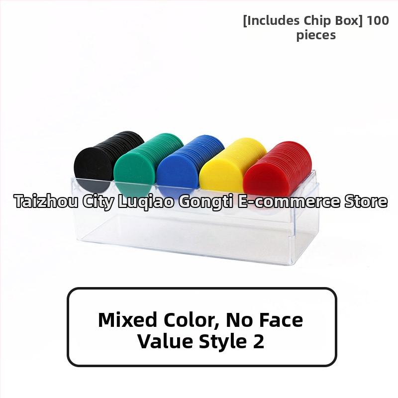 Šaha un kāršu spēlēm vērsti čipi, plakani plastmasas diski, PS materiāls, lāzera gravēšana, bez nominālvērtības, zīmols Born Good Hand