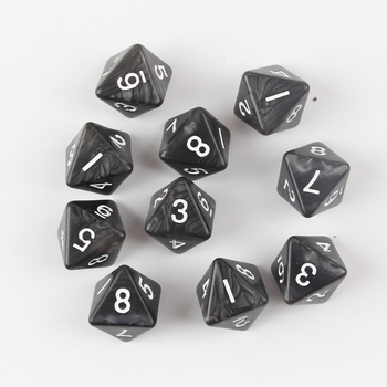 Izglītojoši matemātikas kauliņi ar 6 un 8 pusēm, melamīns, 1 gab., pielāgošana pieejama