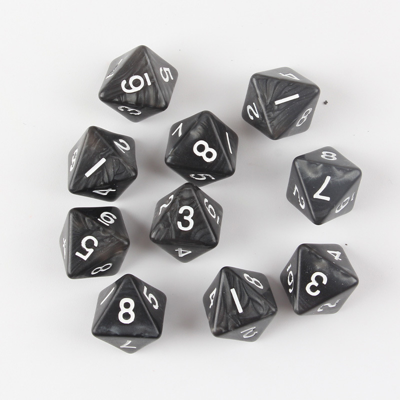 Izglītojoši matemātikas kauliņi ar 6 un 8 pusēm, melamīns, 1 gab., pielāgošana pieejama