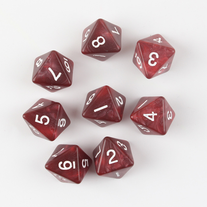 Izglītojoši matemātikas kauliņi ar 6 un 8 pusēm, melamīns, 1 gab., pielāgošana pieejama