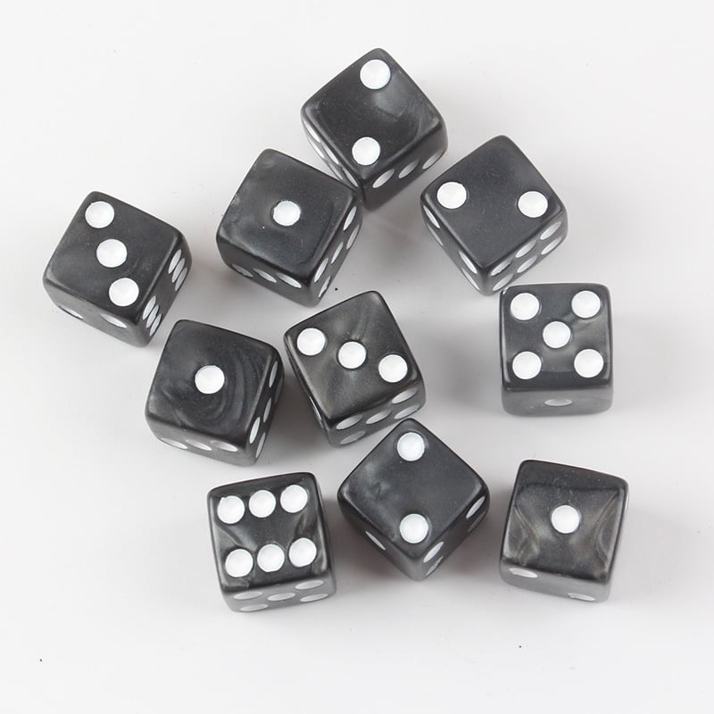 Izglītojoši matemātikas kauliņi ar 6 un 8 pusēm, melamīns, 1 gab., pielāgošana pieejama