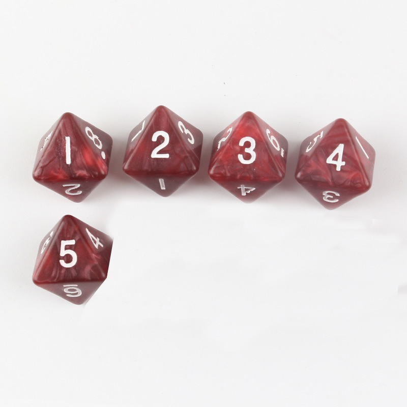 Izglītojoši matemātikas kauliņi ar 6 un 8 pusēm, melamīns, 1 gab., pielāgošana pieejama