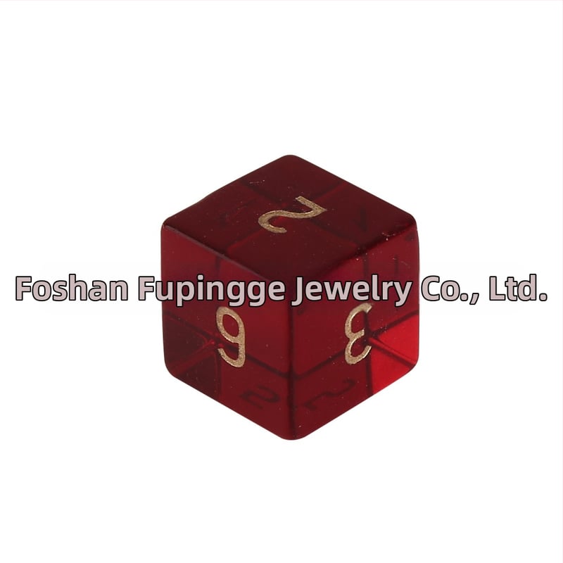 Kristāla kauliņi Z01 galda spēlēm, 20 sejām, sintētiski kristāli, taisnstūra stilā, izcelsme Foshan, apstrādes pielāgošana, iepakojums 1 gab