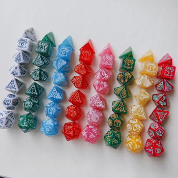 Akrila kauli ar pūķa rakstu, taisnstūra dizains, pielāgojamas, galda spēlēm