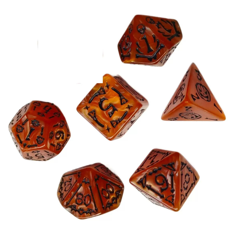 7 akril kauliņi Helovīna motīviem – netradicionāla forma, noapaļoti stūri, Create