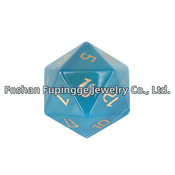 Galda spēļu kauliņi – dabīgi kristāla dārgakmeņi, divdesmitpusēji, taisnā leņģa stilā, wowu