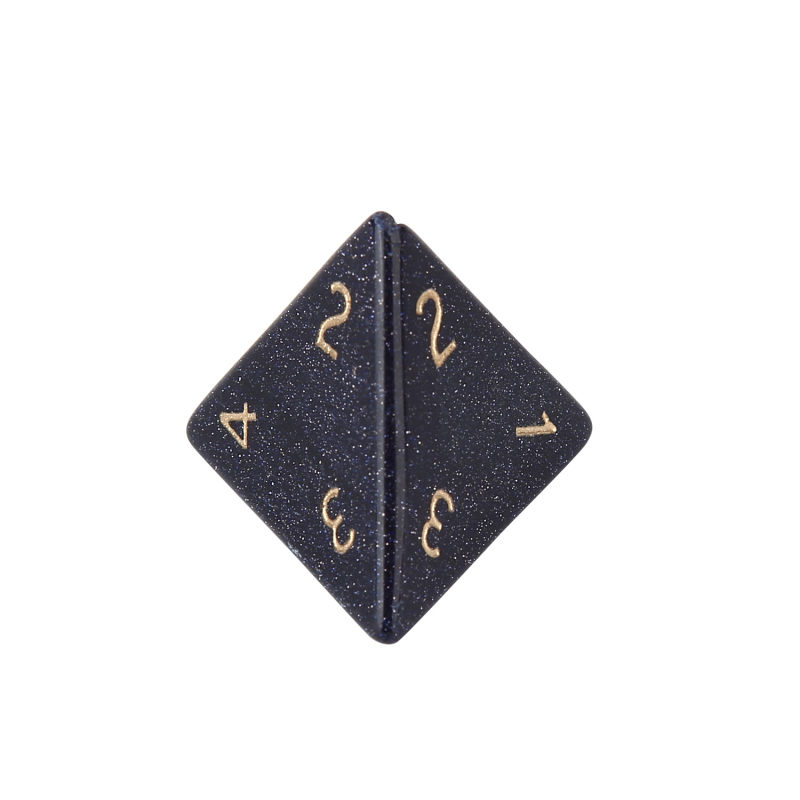 D&D daudzpusīgās kauliņas ar Lansha akmeni un sintētiskajiem kristālu dārgakmeņiem, desmit malām, pielāgojamas