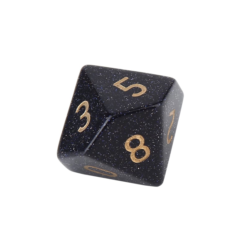 D&D daudzpusīgās kauliņas ar Lansha akmeni un sintētiskajiem kristālu dārgakmeņiem, desmit malām, pielāgojamas