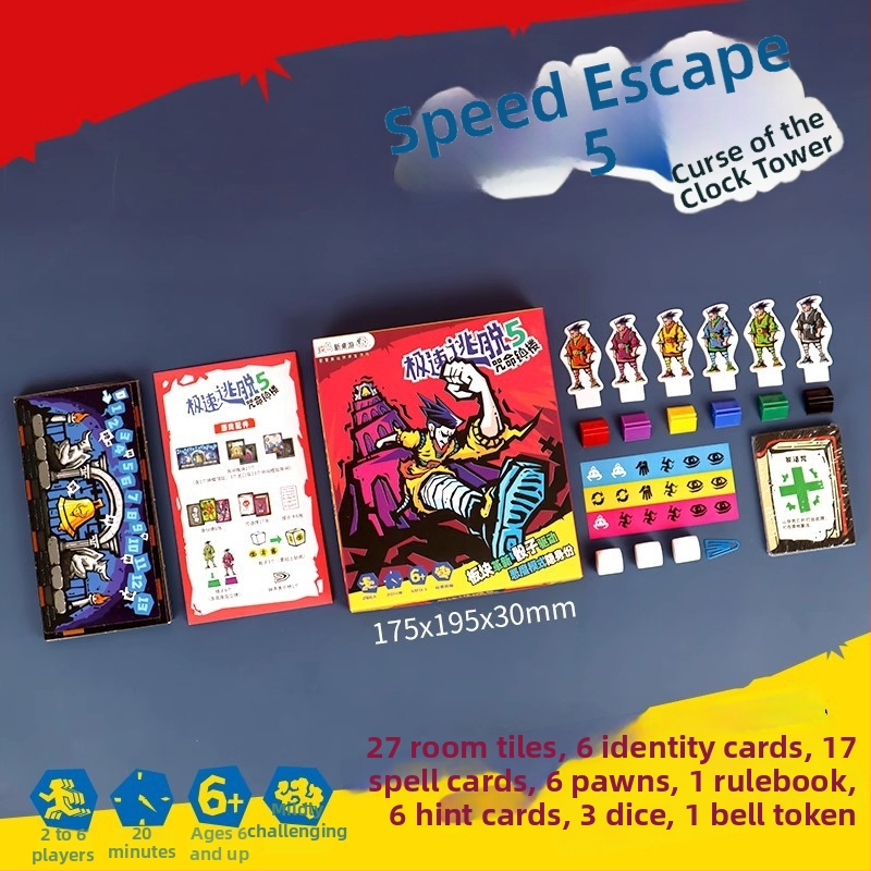 Escape Room kartična igra – Speed Escape 12345678, papirnate karte, društvena igra s kartama, zabavne karte, brend Extreme speed, za sve uzraste