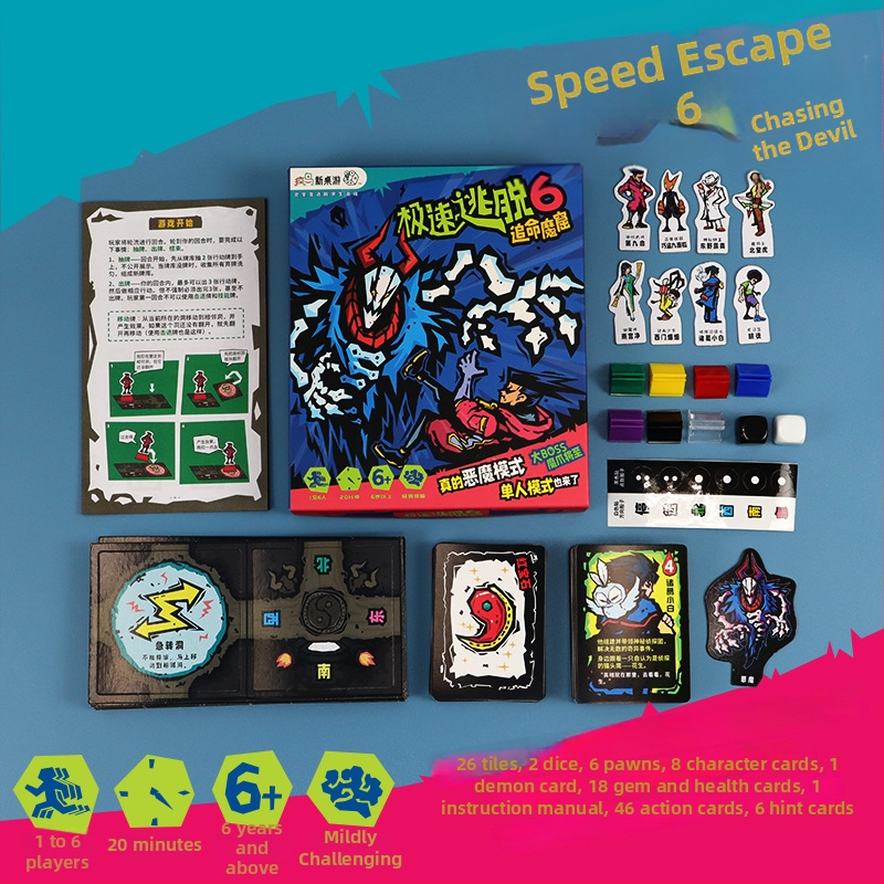 Escape Room kartična igra – Speed Escape 12345678, papirnate karte, društvena igra s kartama, zabavne karte, brend Extreme speed, za sve uzraste