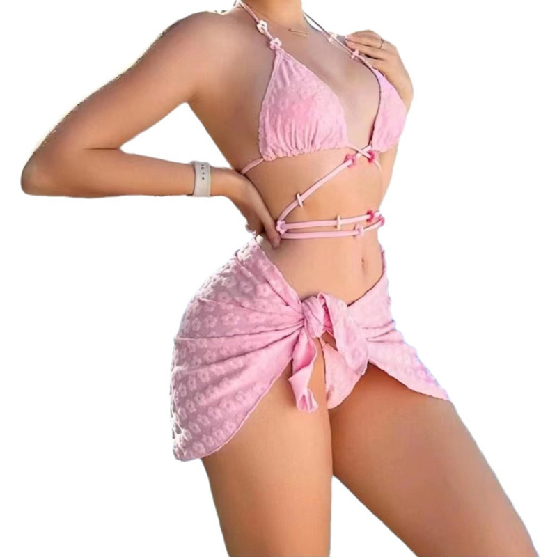 Ženski sexy bikini set od tri dijela s jastučićem za dojke i bez čelične potpore; poliester 82%, podstava 18%, težina 245 g, bez rukava