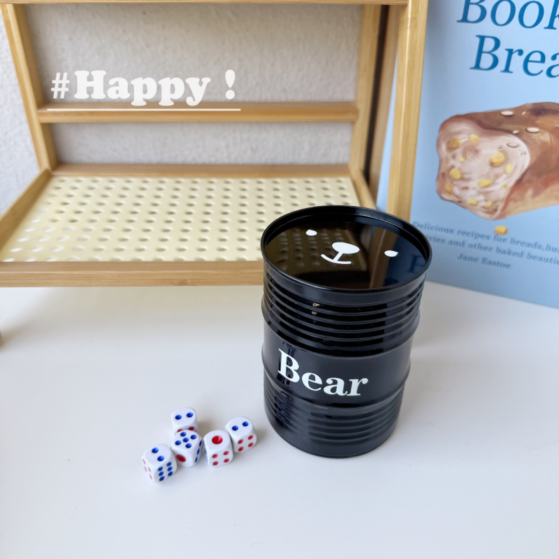 Čaša za kockice u obliku medvjedića, metalna, debelog dizajna, za bar i karaoke, set za piće, za uzrast 7–60