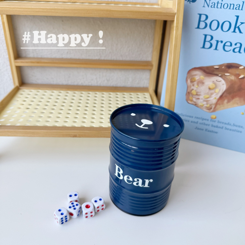 Čaša za kockice u obliku medvjedića, metalna, debelog dizajna, za bar i karaoke, set za piće, za uzrast 7–60