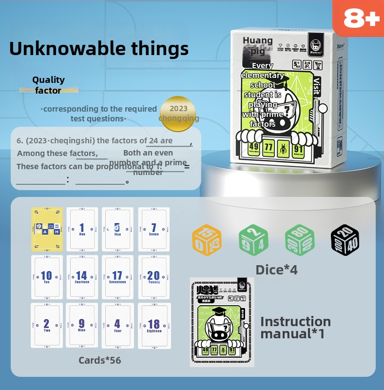 Mars Pig Matematička društvena igra za uzrast 7–14 godina — trening mozga, logičko razmišljanje, zagonetka s kokošima i zecima u istom kavezu