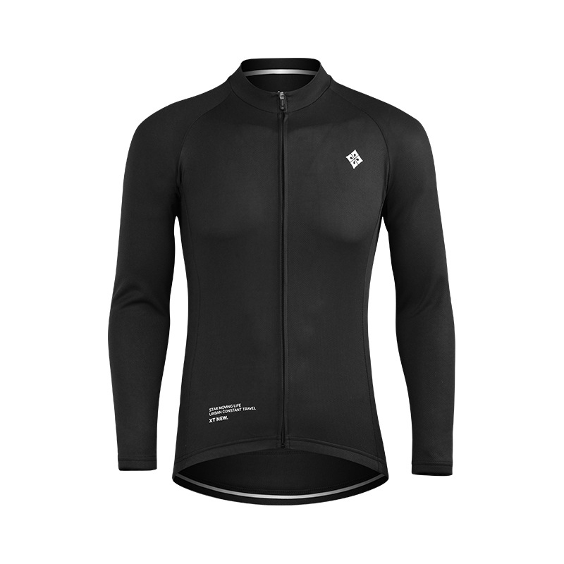 XINTOWN Vīriešu garām piedurknēm velosipēdu džersijs, mitrumu vadot, sintētisko šķiedru maisījums, pavasaris