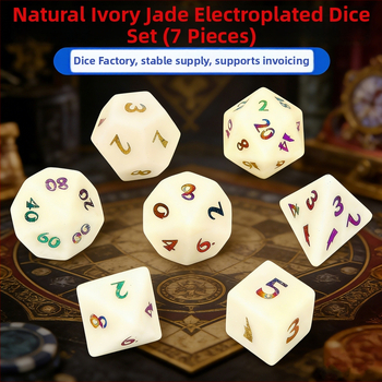 Galda spēļu kauliņi — Wowu zīmols, dabīgs slonovaļ Jade akmens, astoņkārtīga forma, taisnstūra stils, pielāgošana