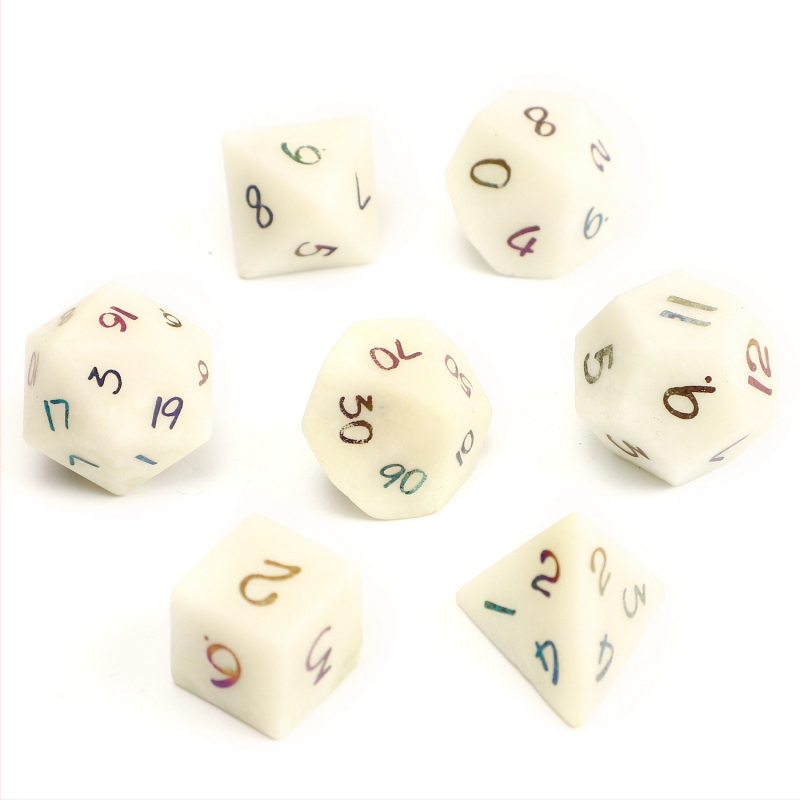 Galda spēļu kauliņi — Wowu zīmols, dabīgs slonovaļ Jade akmens, astoņkārtīga forma, taisnstūra stils, pielāgošana